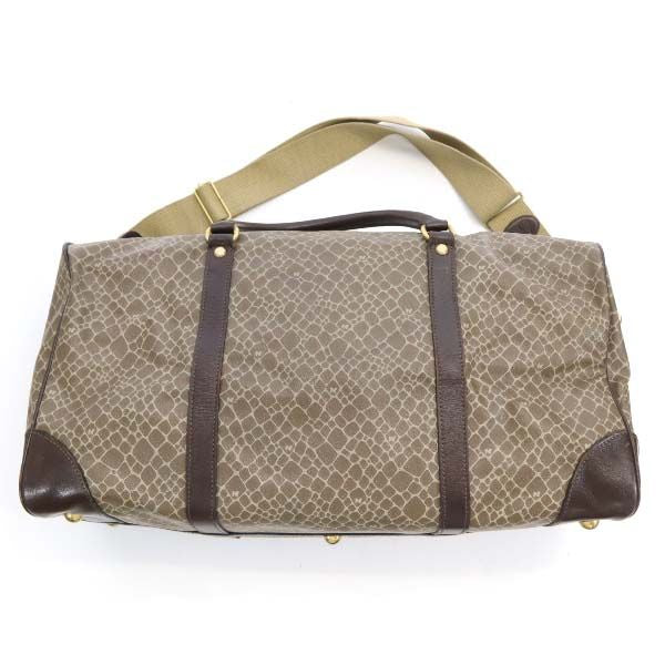 NINA RICCI ニナリッチ 総柄 ボストンバッグ 茶系 鍵 チャーム ポーチ付き レディース