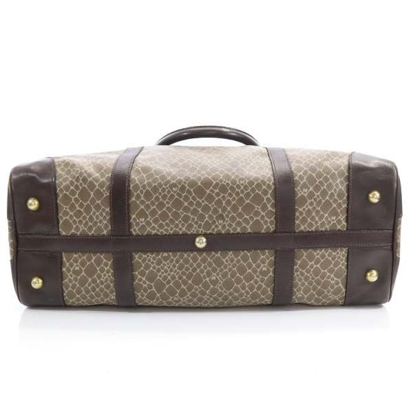 NINA RICCI ニナリッチ 総柄 ボストンバッグ 茶系 鍵 チャーム ポーチ付き レディース