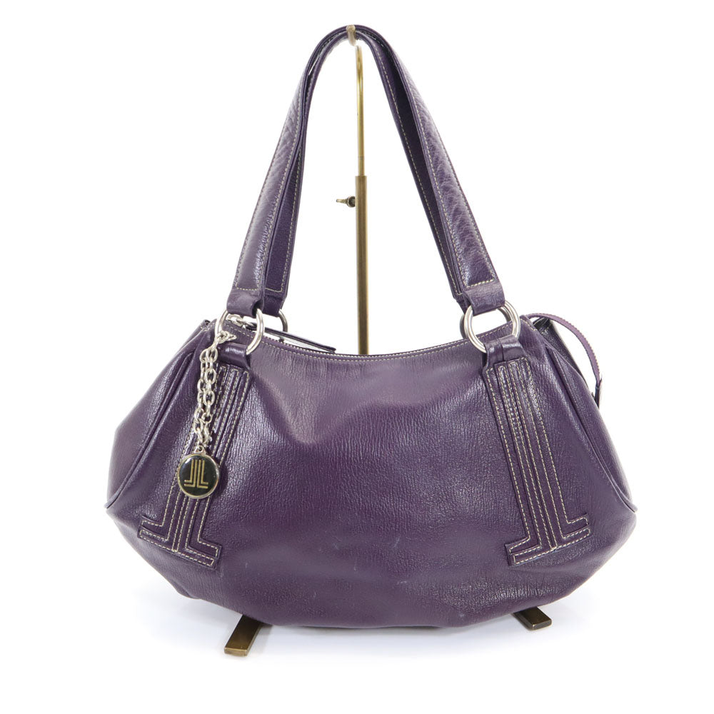 ランバン 日本製 ハンドバッグ パープル LANVIN ELITE レディース