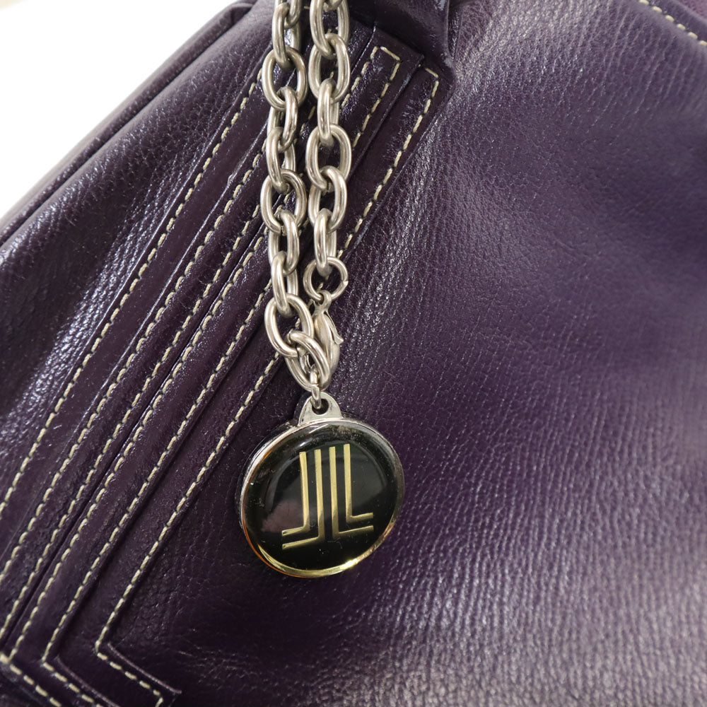 ランバン 日本製 ハンドバッグ パープル LANVIN ELITE レディース