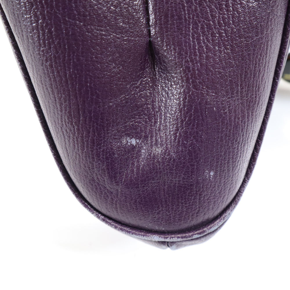 ランバン 日本製 ハンドバッグ パープル LANVIN ELITE レディース