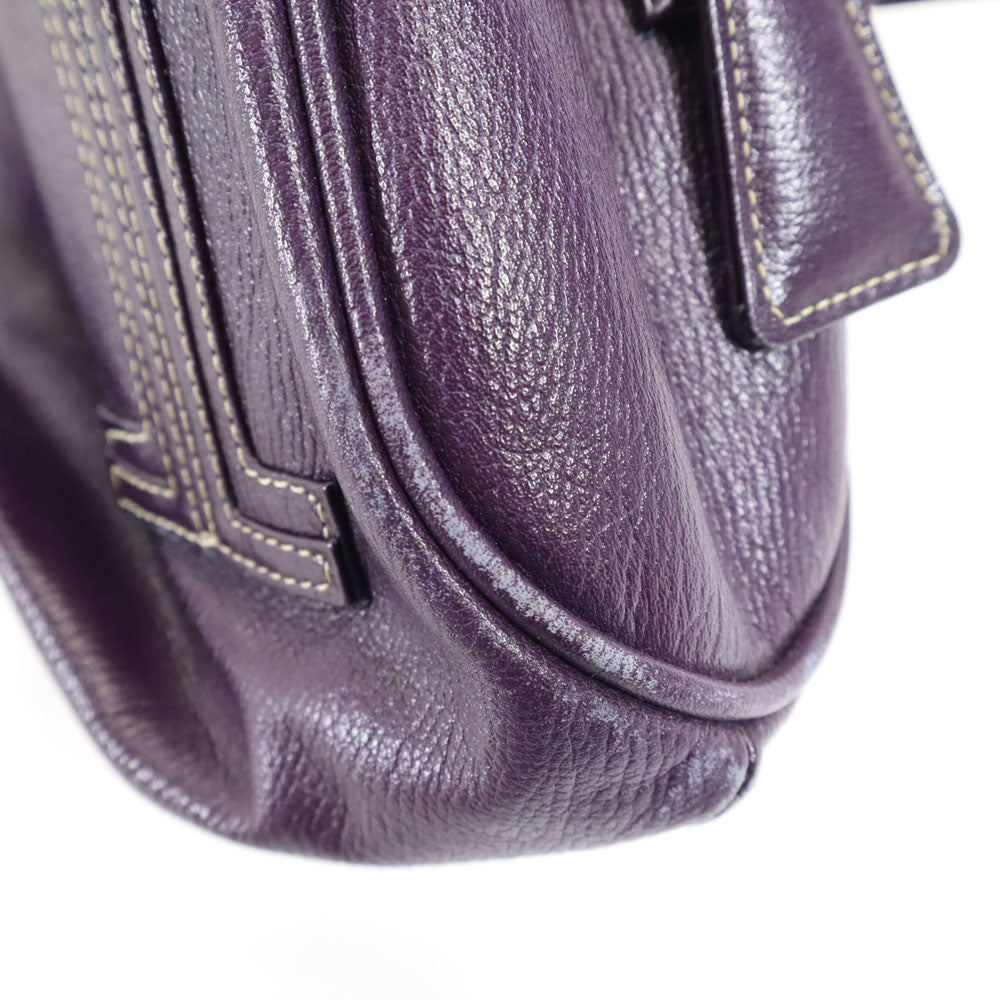 ランバン 日本製 ハンドバッグ パープル LANVIN ELITE レディース