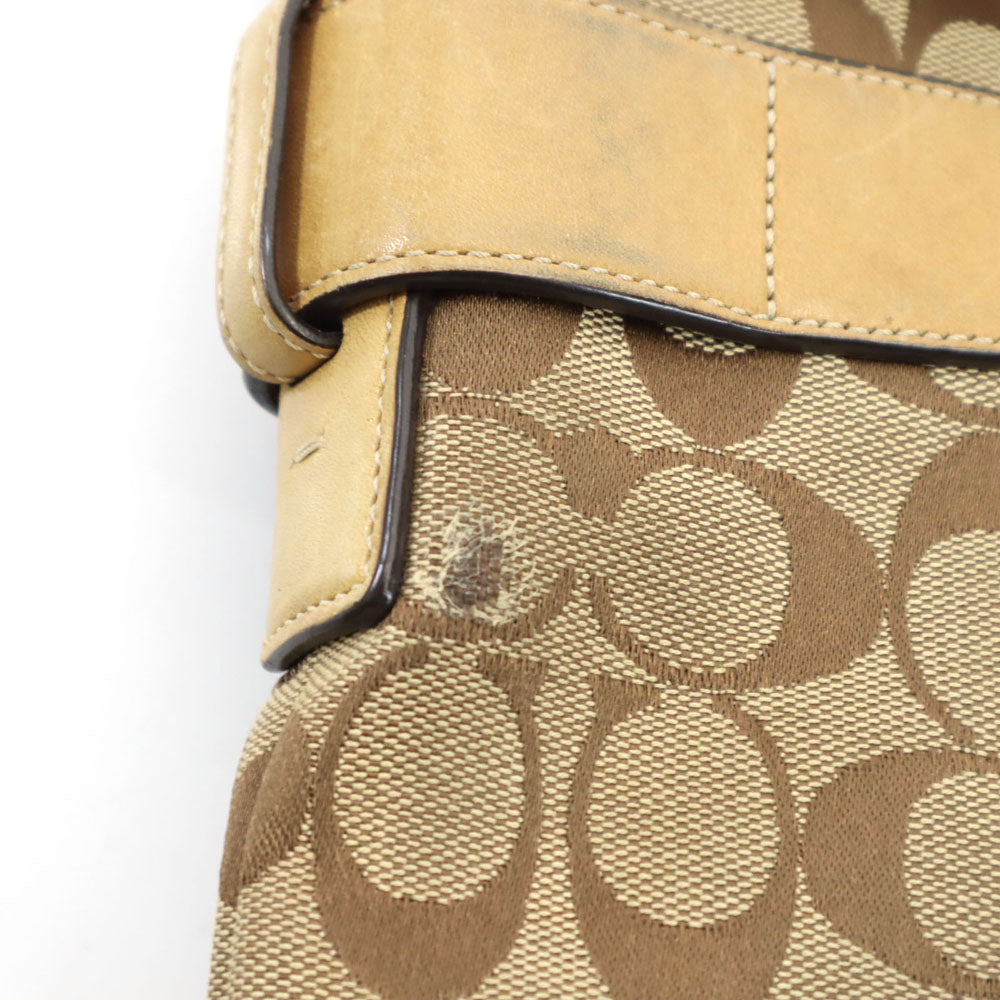 コーチ E065-3574 シグネチャー柄 ショルダーバッグ ベージュ系 COACH レディース