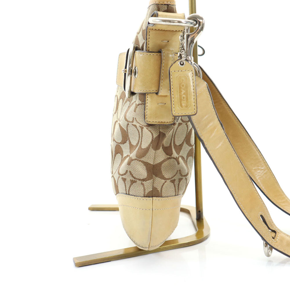 コーチ E065-3574 シグネチャー柄 ショルダーバッグ ベージュ系 COACH レディース