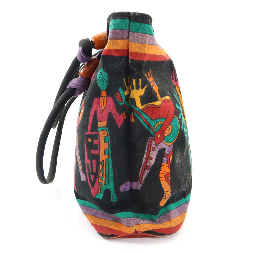 SUN'n’SAND エスニック柄 トートバッグ ブラック 他 SUN'n’SAND キャンバス レディース