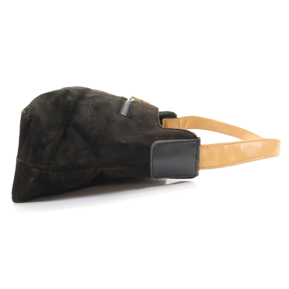ヴィンセントヴァレンティノ スエード調 ショルダーバッグ ブラック レディース