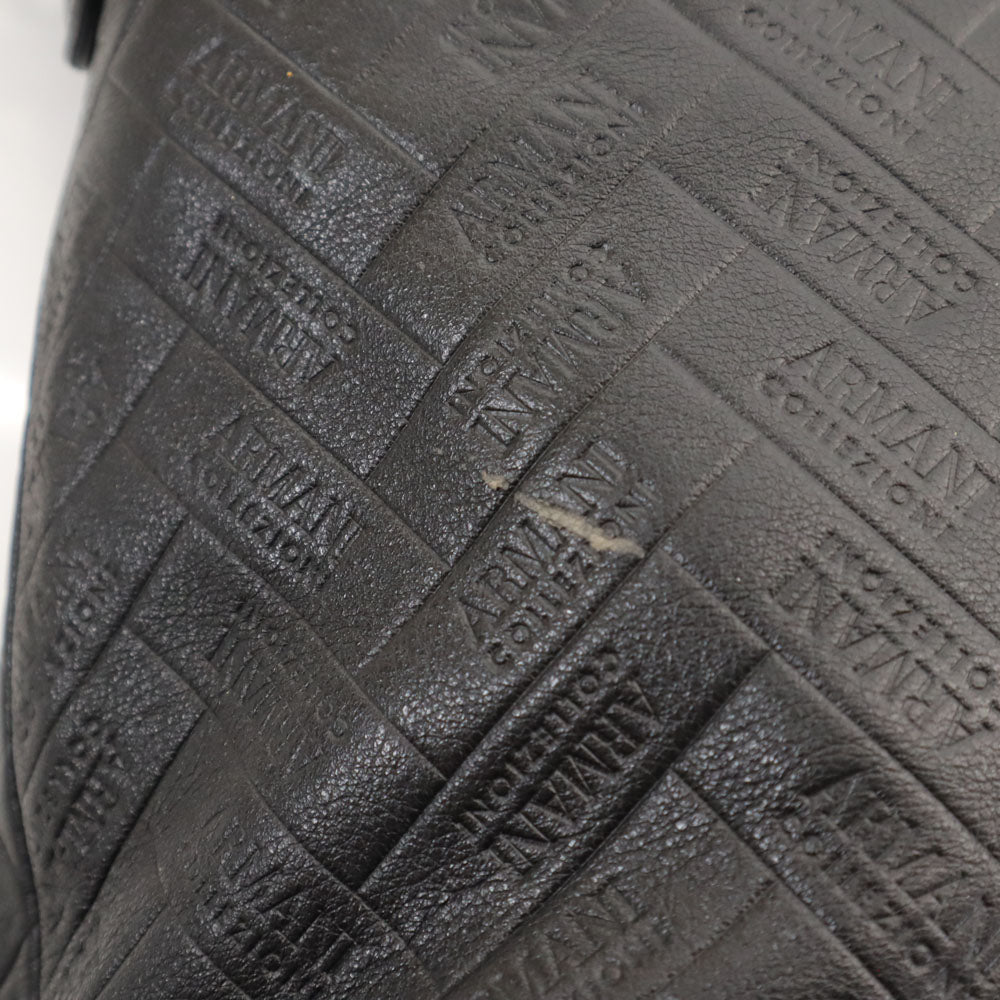 ARMANI COLLEZIONI アルマーニコレッツォーニ イタリア製 ロゴ総柄 ショルダーバッグ ブラック系 メンズ