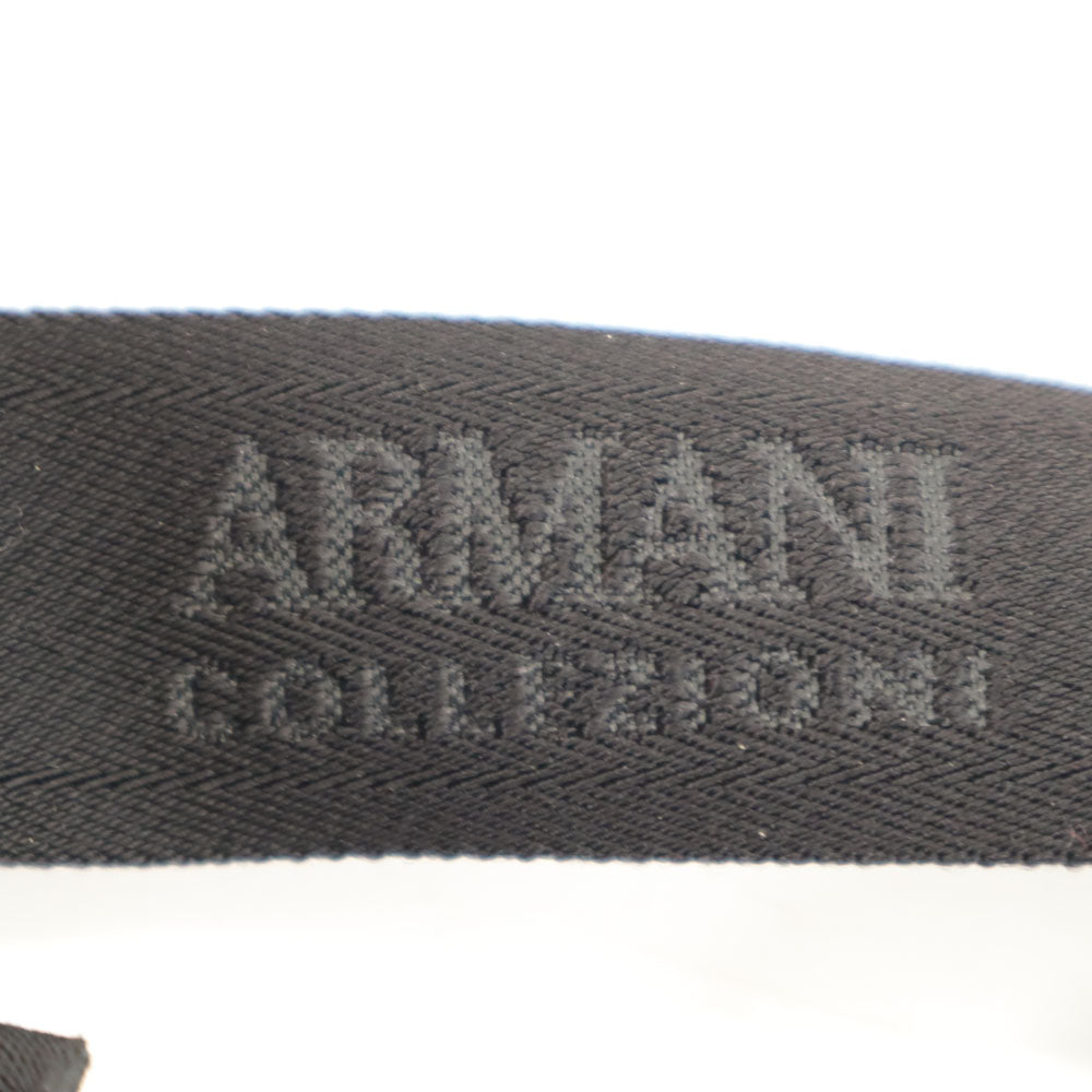 ARMANI COLLEZIONI アルマーニコレッツォーニ イタリア製 ロゴ総柄 ショルダーバッグ ブラック系 メンズ