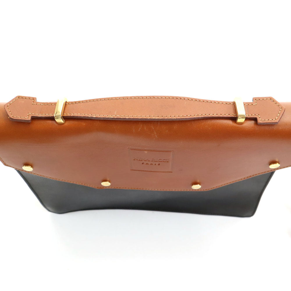 NINA RICCI ニナリッチ イタリア製 ショルダーバッグ ブラック レディース