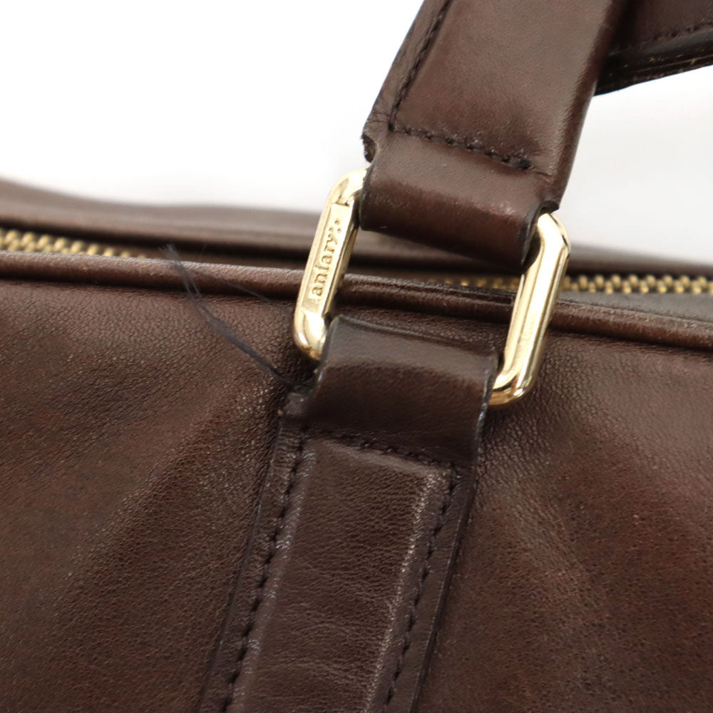 aniary アニアリ 日本製 レザー ブリーフケース ブラウン ビジネスバッグ メンズ