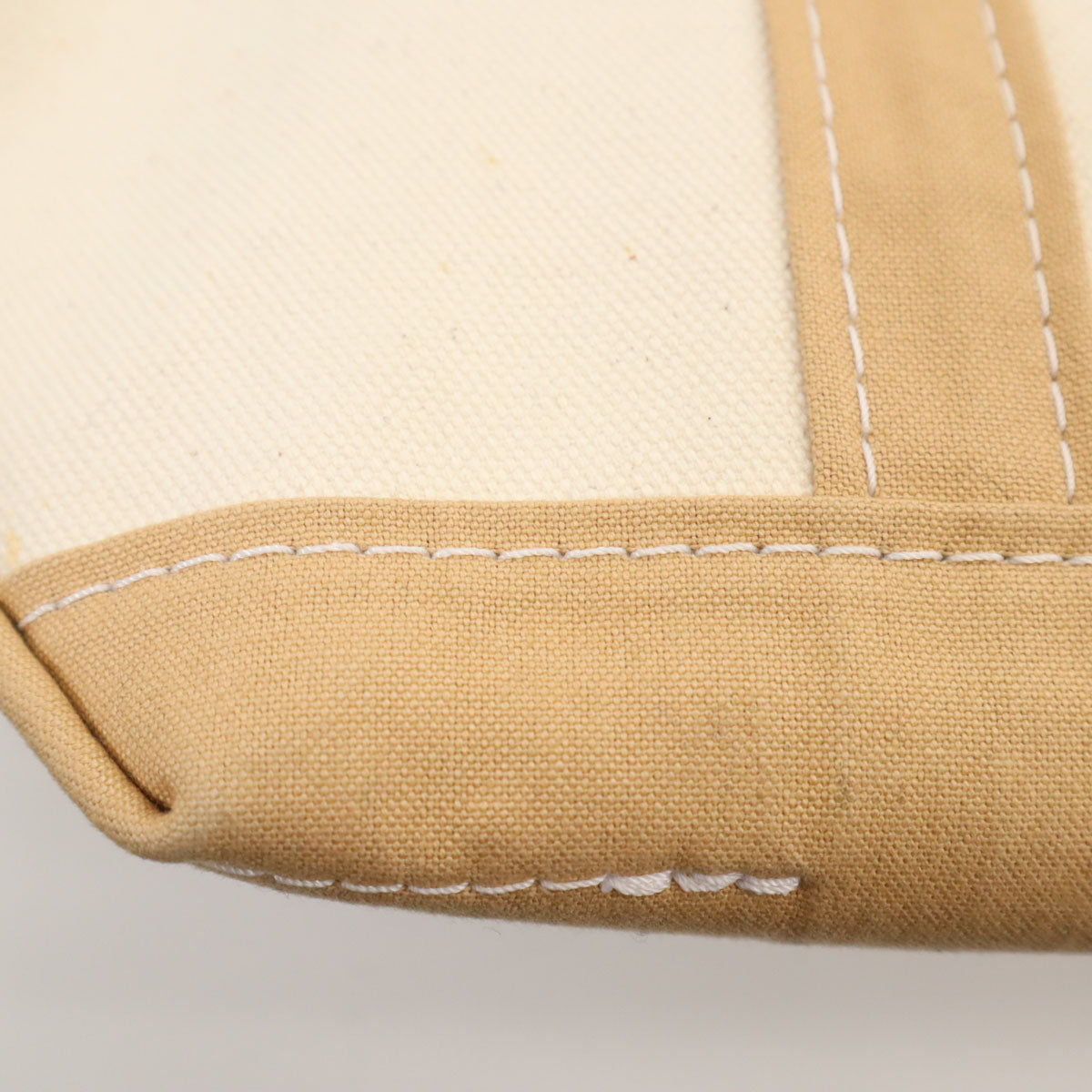 ORCIVAL オーシバル 日本製 キャンバス トートバッグ 白×ベージュ レディース