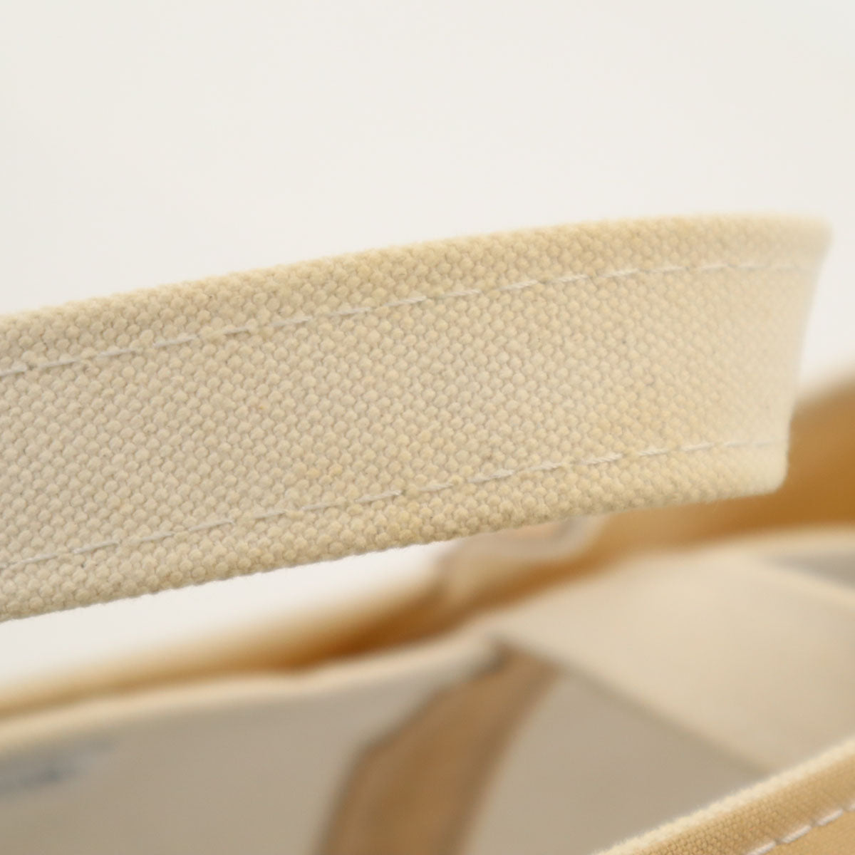 ORCIVAL オーシバル 日本製 キャンバス トートバッグ 白×ベージュ レディース