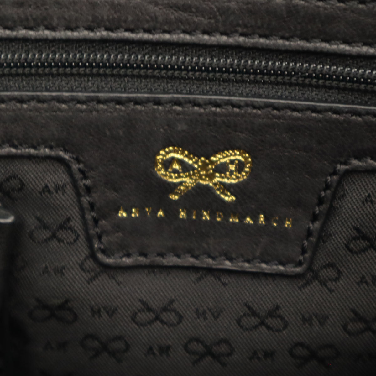 Anya Hindmarch アニヤハインドマーチ リボンタッセル トートバッグ 黒 レディース