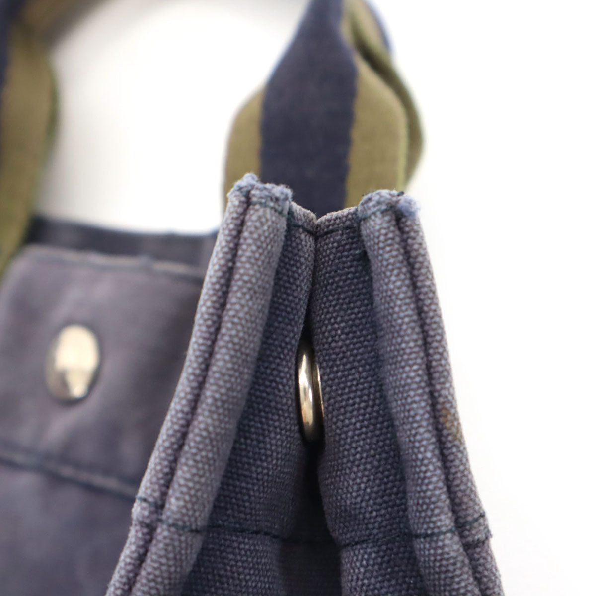 HERMES エルメス フランス製 フールトゥPM キャンバス トートバッグ ネイビー 廃番 レディース