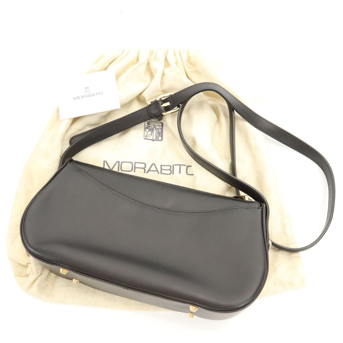 MORABITO モラビト ショルダーバッグ ブラック 保存袋付き レディース
