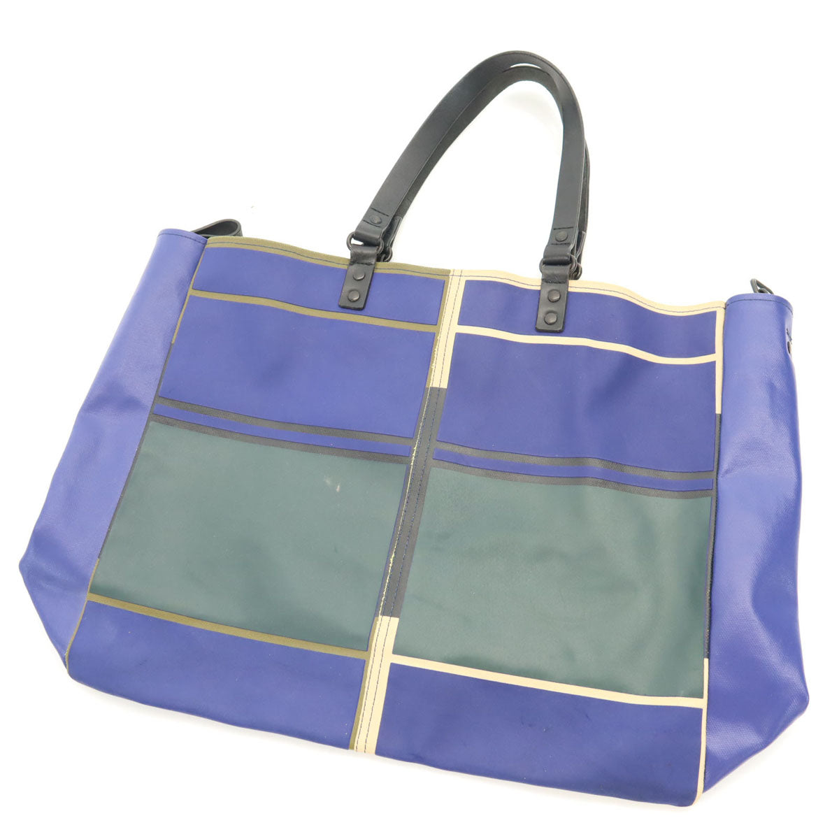 PLEATS PLEASE プリーツプリーズ 日本製 PVC トートバッグ 青紫 メンズ