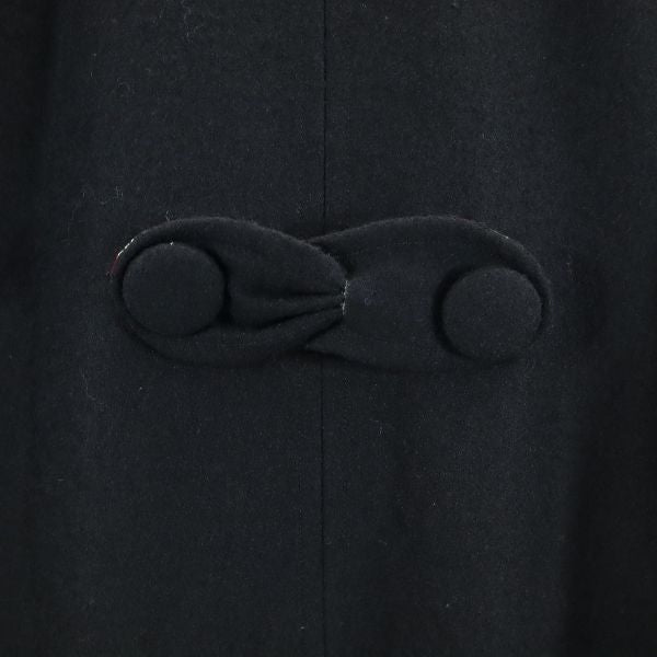 MARC JACOBS マークジェイコブス ウールブレンド 7分袖 Vネック ワンピース 6 黒 チュニック レディース