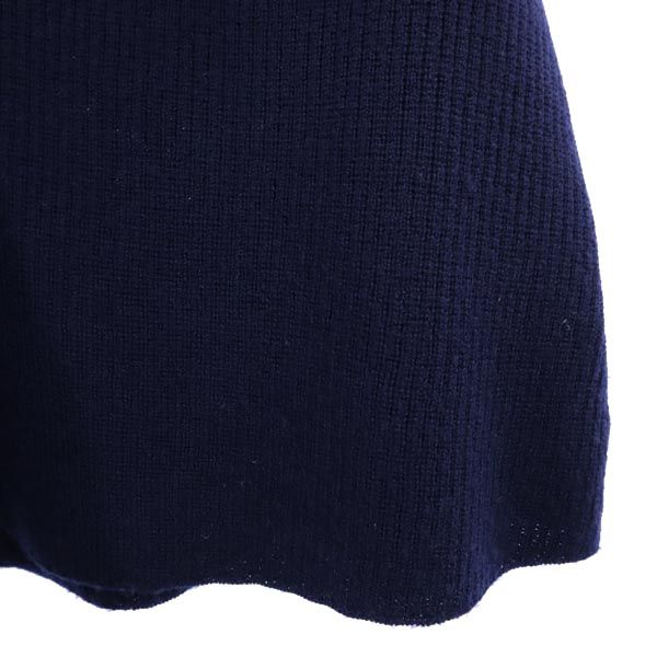 Mackintosh マッキントッシュ ウール 長袖 Vネック ロング ニットカーディガン 38 紺 レディース