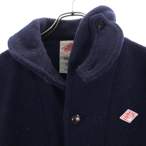 ダントン 日本製 ウール ジャケット 36 ネイビー系 Danton フード レディース