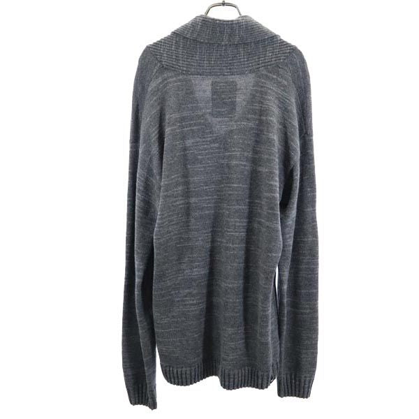 DENHAM デンハム ウールブレンド 長袖 コットンニット ショールカラー カーディガン L グレー系 メンズ