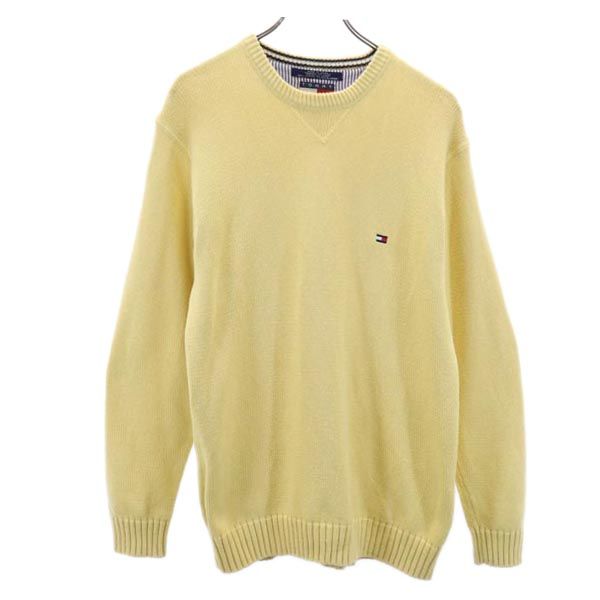 TOMMY HILFIGER トミーヒルフィガー 90s オールド 長袖 セーター S 黄色 ニット メンズ