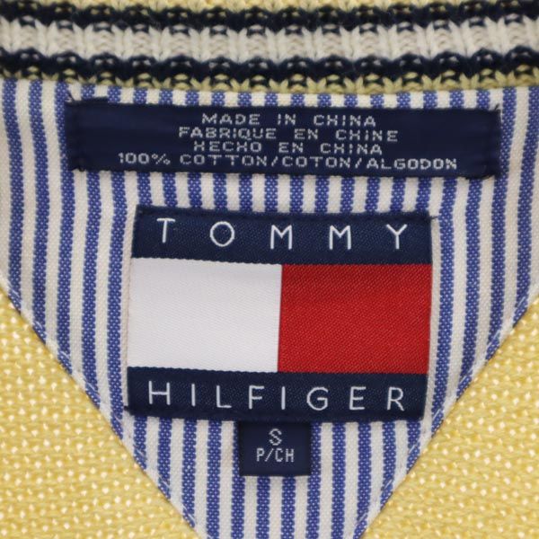 TOMMY HILFIGER トミーヒルフィガー 90s オールド 長袖 セーター S 黄色 ニット メンズ
