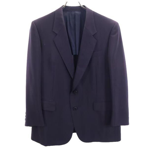 LANVIN ランバン モヘアブレンド テーラードジャケット ST46-54 紺系 メンズ