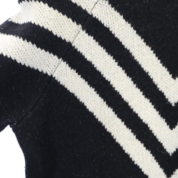 adidas アディダス トレフォイルロゴ 長袖 ニット XS 黒系 セーター メンズ