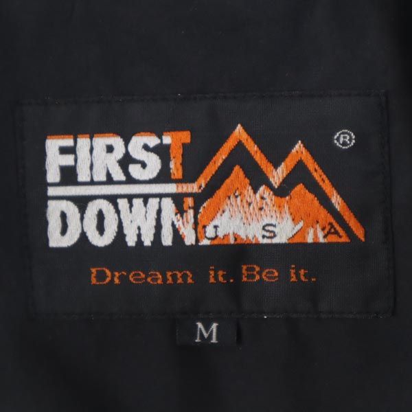 FIRSTDOWN ファーストダウン ロゴ刺繍 マウンテンパーカー M 黒 メンズ