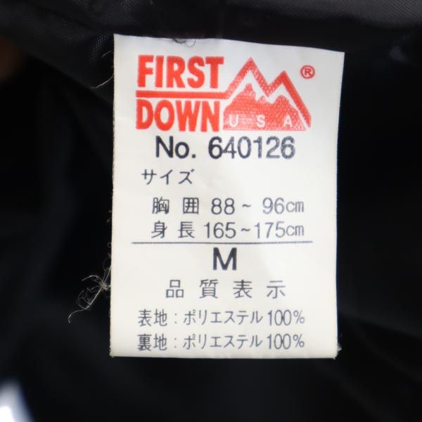 FIRSTDOWN ファーストダウン ロゴ刺繍 マウンテンパーカー M 黒 メンズ