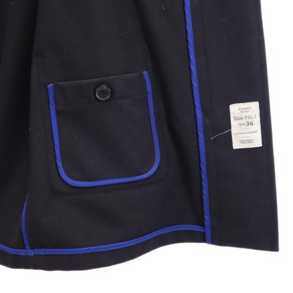 Gloverall グローバーオール 英国製 ウールブレンド ダッフルコート ネイビー系 メンズ