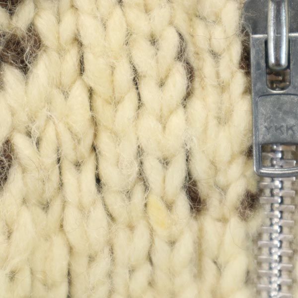 COWICHAN INDIAN カウチンジャケット 茶×ベージュ ニット メンズ