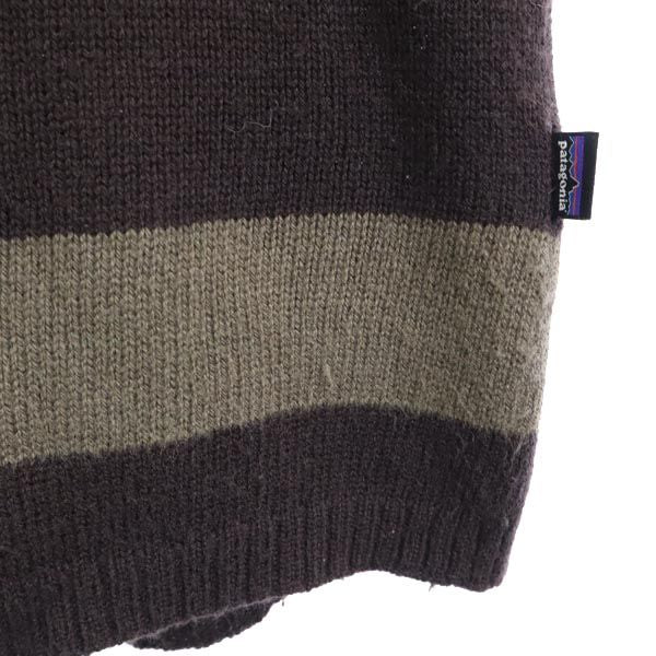 patagonia パタゴニア ボーダー 長袖 ニット S ブラウン系 アウトドア セーター メンズ