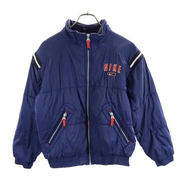NIKE ナイキ 90s 白タグ 中綿ジャケット L(14-16) ネイビー系 キッズ