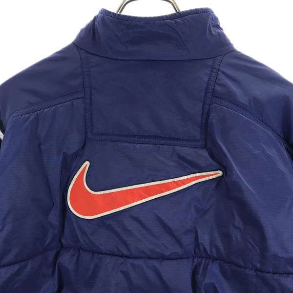 NIKE ナイキ 90s 白タグ 中綿ジャケット L(14-16) ネイビー系 キッズ