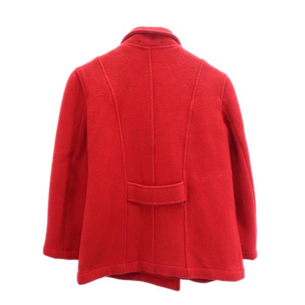 Gloverall グローバーオール 英国製 ウールブレンド ピーコート 8 赤 レディース