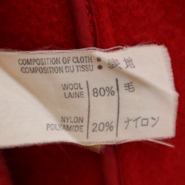 Gloverall グローバーオール 英国製 ウールブレンド ピーコート 8 赤 レディース