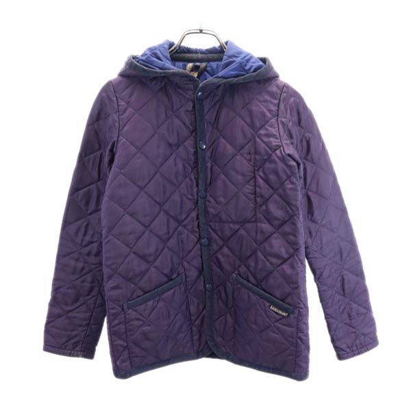 LAVENHAM ラベンハム キルティングジャケット 36 紫 フード レディース