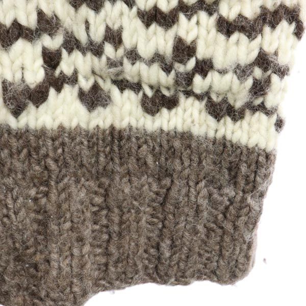 VINTAGE ヴィンテージ 80s カナダ製 ヴィンテージ ウール カウチンジャケット ブラウン系 ニット メンズ