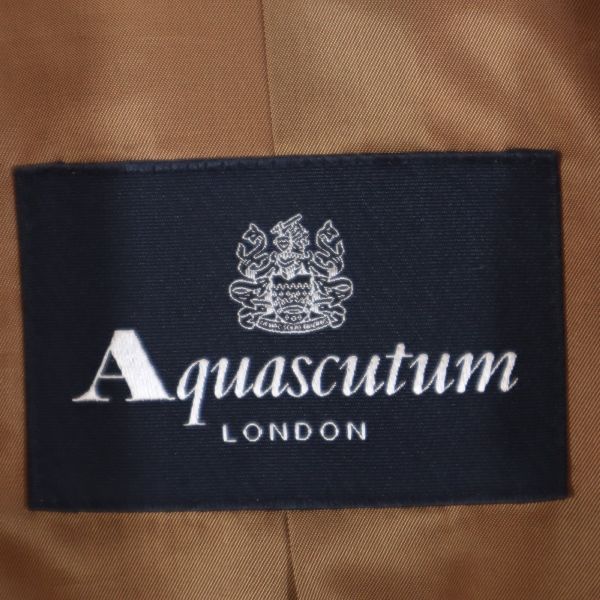 Aquascutum アクアスキュータム 日本製 ウールブレンド ピーコート 8 オレンジ レディース