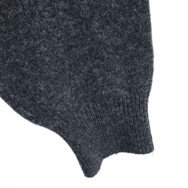 日本製 ウールブレンド 長袖 ニット L グレー系 セーター メンズ