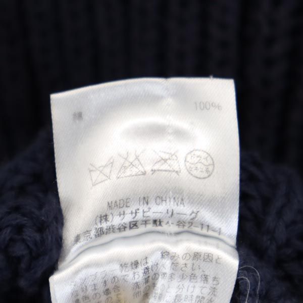 Ron Herman ロンハーマン 長袖 Vネック ローゲージ ニット XS ネイビー系 セーター レディース