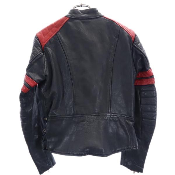 ECHTES LEDER 80s ヴィンテージ ライダースジャケット 40 ブラック系 裏キルティング レディース