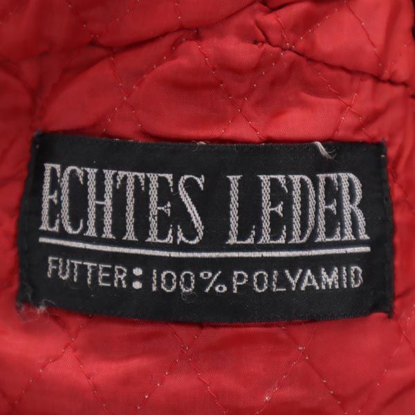 ECHTES LEDER 80s ヴィンテージ ライダースジャケット 40 ブラック系 裏キルティング レディース