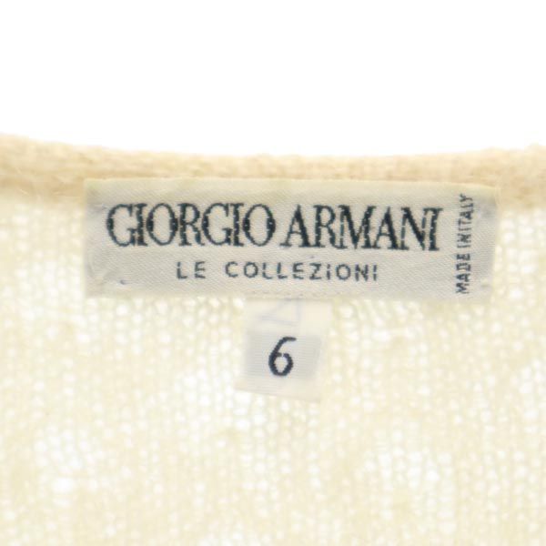 ジョルジオアルマーニ イタリア製 モヘヤブレンド 長袖 セーター 6 ベージュ系 GIORGIO ARMANI ニット レディース