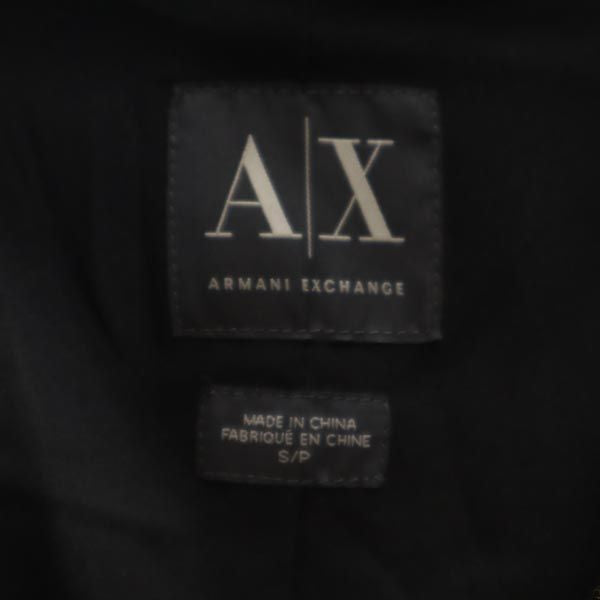 ARMANI EXCHANGE アルマーニエクスチェンジ ウールブレンド イミテーションレザー ライダースジャケット S グレー系 切替 レディース