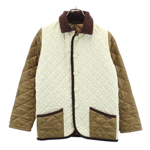 LAVENHAM ラベンハム 日本製 キルティングジャケット 36 茶系 フロントレース レディース