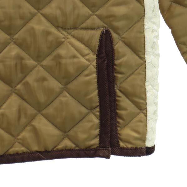 LAVENHAM ラベンハム 日本製 キルティングジャケット 36 茶系 フロントレース レディース