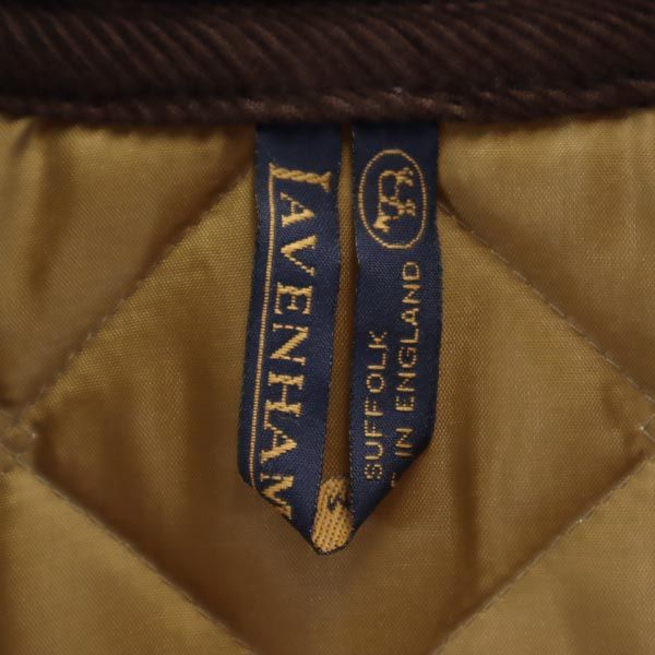 LAVENHAM ラベンハム 日本製 キルティングジャケット 36 茶系 フロントレース レディース