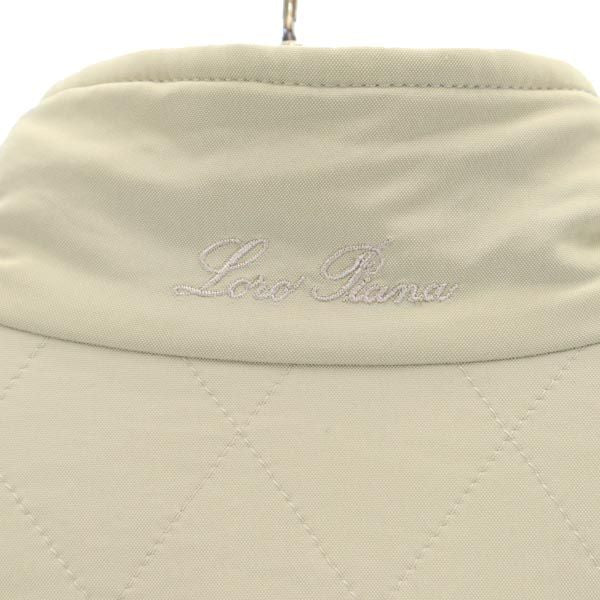 Loro Piana ロロピアーナ イタリア製 リバーシブル キルティングジャケット 46 サーモンピンク×ベージュ レディース
